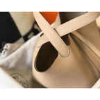 HERM Picotin Lock 22 Bag In Trench Clemence Leather