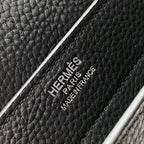 HERM Sac a Depeches 38 Briefcase in Black Clemence Leather