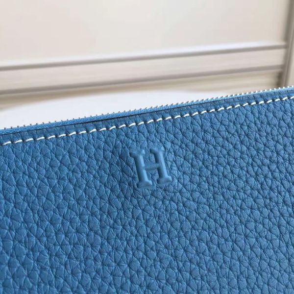 HERM Blue Jean Azap Zipped Wallet