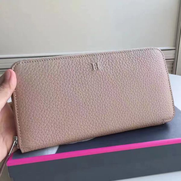 HERM Grey Clemence Azap Zipped Wallet