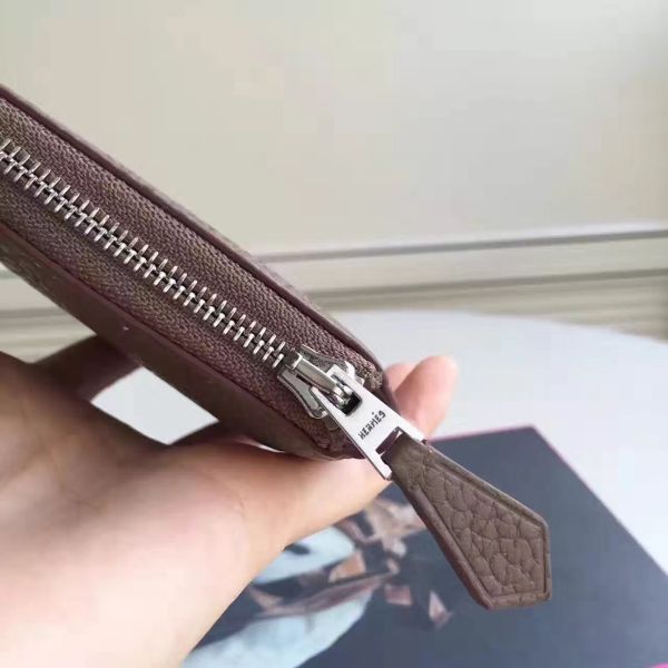 HERM Etoupe Clemence Azap Zipped Wallet