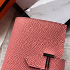 HERM Bearn Mini Wallet In Rose Confetti Epsom Leather