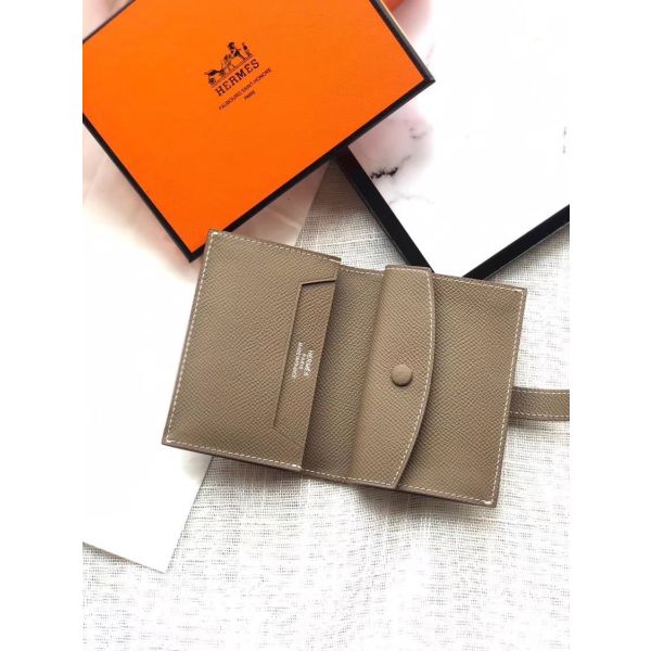HERM Bearn Mini Wallet In Taupe Epsom Leather