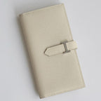 HERM Bearn Long Handmade Wallet in Craie Epsom Calfskin