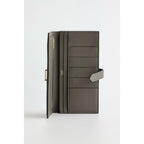 HERM Bearn Long Handmade Wallet in Etain Swift Calfskin