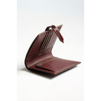 HERM Bearn Compact Wallet in Bordeaux Shiny Alligator Leather