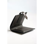 HERM Bearn Compact Wallet in Graphite Shiny Alligator Leather