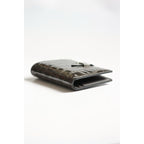 HERM Bearn Compact Wallet in Graphite Shiny Alligator Leather