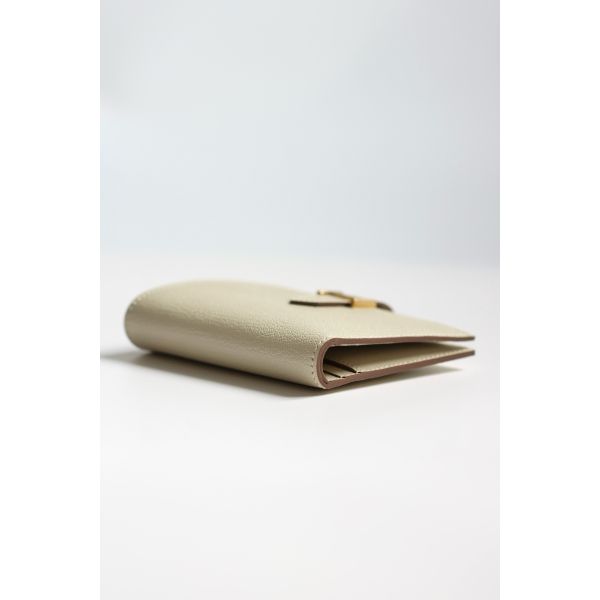 HERM Bearn Compact Handmade Wallet in Craie Chevre Mysore Goatskin
