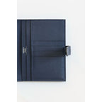 HERM Bearn Compact Handmade Wallet in Blue Saphir Epsom Calfskin