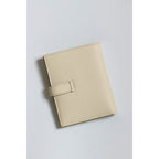 HERM Bearn Compact Verso Handmade Wallet in Nata Epsom Calfskin