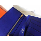 HERM Blue Electric Epsom Bearn Gusset Wallet