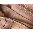 HERM Brown Epsom Bearn Gusset Wallet
