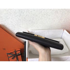 HERM Constance Long Wallet In Black Epsom Leather