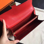 HERM Constance Long Wallet In Red Epsom Leather