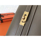 HERM Kelly Classic Long Wallet In Taupe Epsom Leather