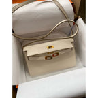 HERM Kelly Classique To Go Wallet in Craie Epsom Calfskin