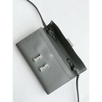 HERM Constance To Go Wallet in Gris Meyer Epsom Calfskin