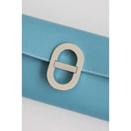 HERM Maillon To Go Wallet in Blue Jean Epsom Calfskin