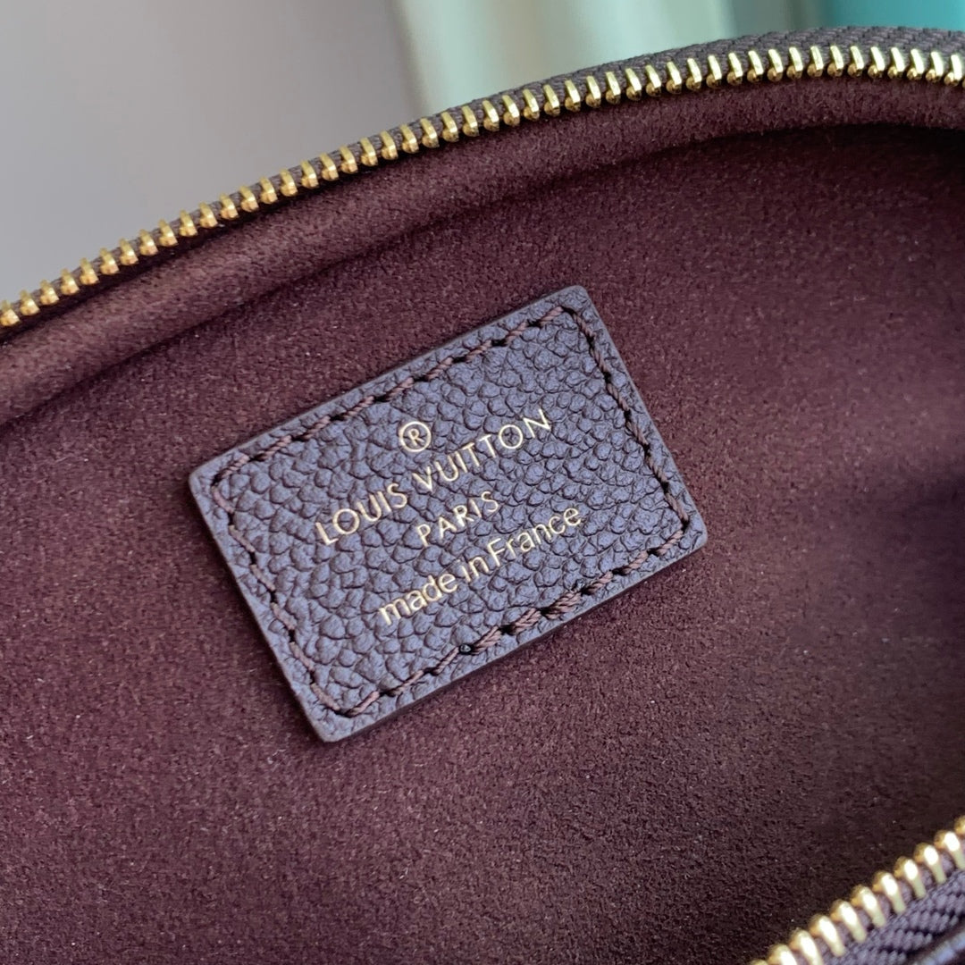MINI BUMBAG 17 IN DARK BROWN MONOGRAM EMBOSSED LOGO CALFSKIN