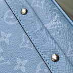 ALPHA MESSENGER 24 IN BLUE MONOGRAM COATED CANVAS AND CALFSKIN