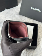 CHANEL 25S CARD HOLDER 11 IN BLACK CAVIAR SILVER HARDWARE