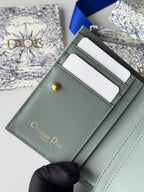 CHANEL DIOR 25S 30 MONTAIGNE DAHLIA WALLET 11 IN GRAY DIOR OBLIQUE JACQUARD