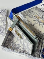 CHANEL DIOR 25S 30 MONTAIGNE DAHLIA WALLET 11 IN GRAY DIOR OBLIQUE JACQUARD