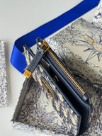 CHANEL DIOR 25S 30 MONTAIGNE DAHLIA WALLET 11 IN BLUE DIOR OBLIQUE JACQUARD
