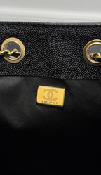 CHANEL 25S HOBO BAG 30 IN BLACK CAVIAR
