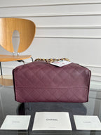 CHANEL 25S HOBO BAG 30 IN DARK RED CAVIAR