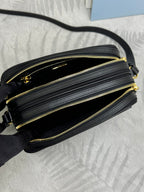 PRADA 25S RE-EDITION 1978 MINI 21 IN BLACK NYLON AND SAFFIANO CALFSKIN