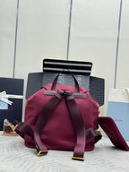 PRADA 25S RE-EDITION 1978 SMALL BACKPACK 32 IN BURGUNDY RE-NYLON
