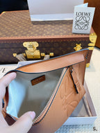 LOE POUCH CLUTCH BAG 30 IN WARM DESSERT CALFSKIN