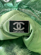 CHANEL MINI 20 BAG IN SEA GREEN METALLIC LAMBSKIN