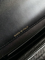 CHANEL 25S CLASSIC WALLET ON CHAIN 19 IN BLACK LAMBSKIN WITH GOLD HARDWARE