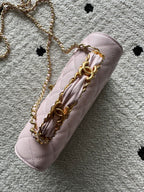 CHANEL 25S CLASSIC WALLET ON CHAIN 19 IN LIGHT PINK LAMBSKIN WITH GOLD HARDWARE