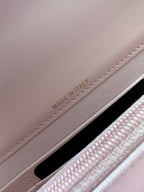 CHANEL 25S CLASSIC WALLET ON CHAIN 19 IN LIGHT PINK LAMBSKIN WITH GOLD HARDWARE