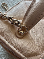 CHANEL 25S VANITY BAG 17 IN LIGHT PINK CAVIAR LEATHER