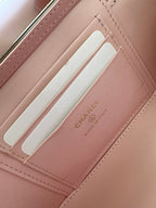 CHANEL 25S VANITY BAG 17 IN LIGHT PINK CAVIAR LEATHER WITH GOLD HARDWARE