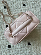 CHANEL 25S VANITY BAG 17 IN LIGHT PINK CAVIAR LEATHER WITH GOLD HARDWARE
