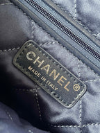 CHANEL MEDIUM 37 CROSSBODY BAG IN BLUE DENIM WITH CHAIN