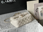 CHANEL MINI 18 FLAP BAG IN WHITE LAMBSKIN