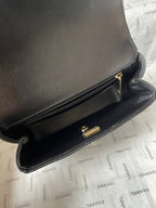 CHANEL MINI 18 FLAP BAG IN BLACK LAMBSKIN