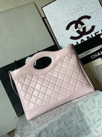 CHANEL MEDIUM 36 SHOPPING BAG IN LIGHT PINK CALFSKIN