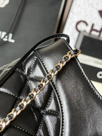 CHANEL MEDIUM 36 SHOPPING BAG IN BLACK CALFSKIN