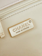 CHANEL 25S FLAP BAG 20 IN LIGHT PINK MIX BLACK SEQUINS