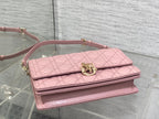 DIOR MINI BAG 24 IN ROSE PINK PATENT CANNAGE CALFSKIN