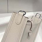 HERMES MINI NEO 18 EVELYNE BAG IN GREY GRAINED CALFSKIN
