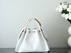 CHANEL 25S HOBO BAG 30 CM IN WHITE LAMBSKIN WITH GOLD HARDWARE